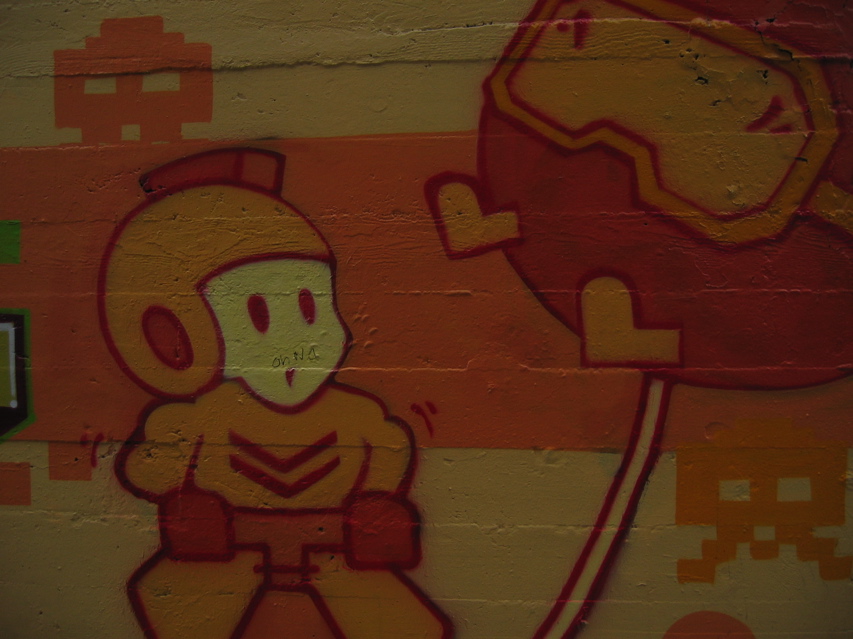 Video-Game Homage, Grafitti on Market Street