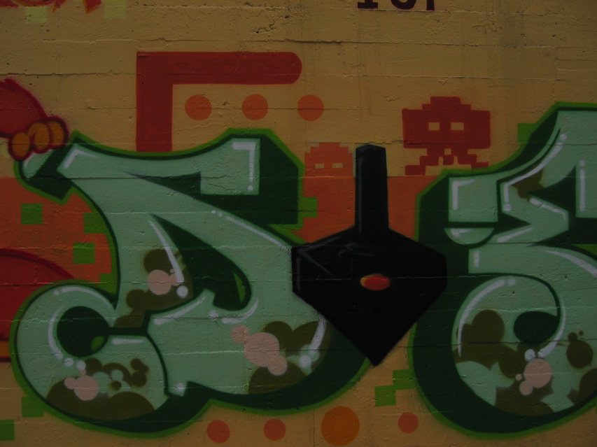 Video-Game Homage, Grafitti on Market Street