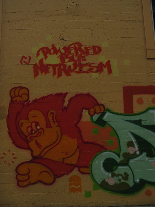 Video-Game Homage, Grafitti on Market Street