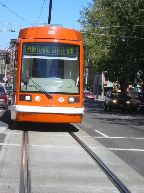 Portland downtown train.