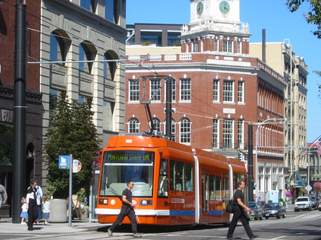 Portland downtown train.