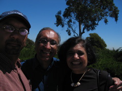 Salim, Dad, and Mum at Coit Tower