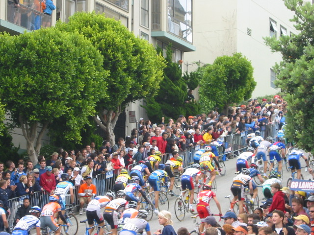 Fourth lap, heading up Fillmore.